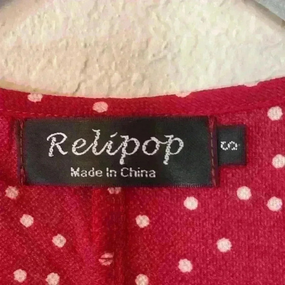 Relipop Women’s wrap ruffle polka dot dress size small - Picture 5 of 5